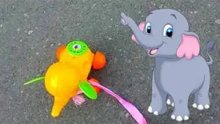 Машинка и Слоник игры на улице | Car & Elephant Toys