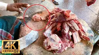 How To Cut Meat Like An Expert Butcher {4K} {60fps} || Meat Cutting Satisfying Video