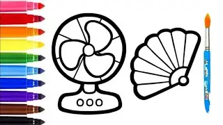 How to Draw Fan  | Fan Drawing, Painting and Coloring for Kids & Toddlers | Child art