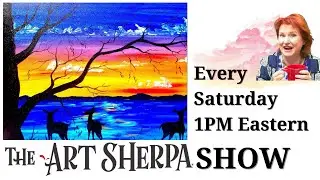 The Art Sherpa Show | Deer at Sunset | Easy Beginner Acylic Painting Lesson