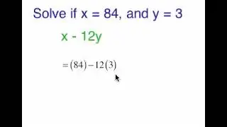 Replacement Example 1 From the BEMDAS Math Program