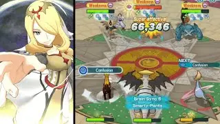 3500 Points SS Renegade Cynthia Send to Distortion World All her Opponents | Pok&eacute;mon Masters EX