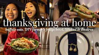 thanksgiving at home | buffalo eats, DIY farmer's fridge bowl, Wicked in theatres | food vlog