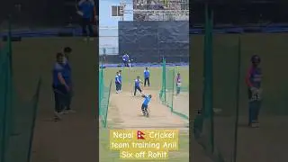 Nepal 🇳🇵 Cricket team training Anil sah hit six of Rohit #foryou #nepalicricket #nepalcricketteam