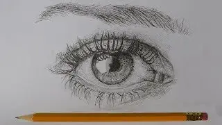 Drawing an Eye using a CHEAP PENCIL (Realistic Challenge)
