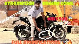 Hero Xtreme125r engine cowl install🔥🚀 Xtreme125r engine guard only 500 😱full modifications 🔥🤩#bike