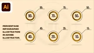 Percentage Infographic Illustration in Adobe Illustrator.