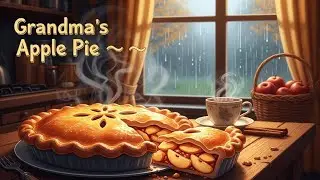 🍂 A Quiet Afternoon in Grandma's Kitchen | Making Apple Pie While Rain Falls | Cozy ASMR Ambience