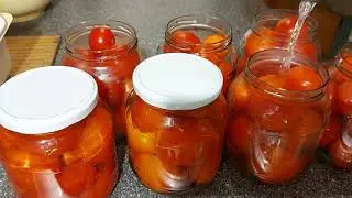 how to cook TOMATOES in tomato JUICE for the winter. SIMPLE recipe.