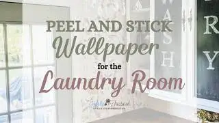 Peel and Stick Wallpaper Floral Accent Wall, $100 Budget Laundry Room Makeover #budgetdecor