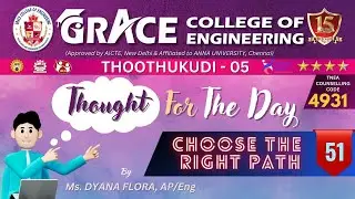 Thought for the Day 51 - Choose the Right path
