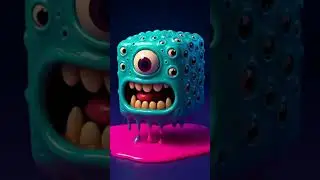 &ldquo;The Magenta Eyestalker &mdash; A Surreal Jelly Monster in the Mist 🫧👁️&rdquo;