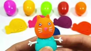 Learn Colors Play Doh Modelling Clay Make fish Candy Ice Cream Surprise Toys Fun for Kids