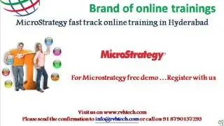 Microstrategy fast track online training for low fee in Hyderabad