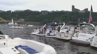 Kenny Chesney fans in Pittsburgh listen to concert outside Acrisure Stadium on boats