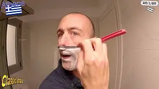 Turkish shavette - sedef shave, yaqi brush, Haslinger soap #classicshave 35
