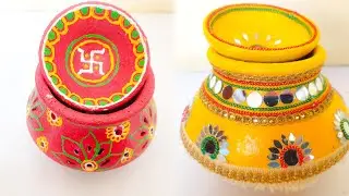 DIY...GARBA !! Innovative Pot/Garba Decoration Idea For Navratri | Matki Decoration at home 2020||