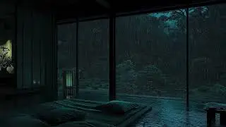 Soothing Rainfall in a Quiet Bedroom | Tranquil Garden Sounds for Stress Relief & Restful Sleep