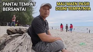 TEMPAT BERSANTAI DAN TENANG DI PANTAI SRI MERSING || PANTAI CERMIN SERDANG BEDAGAI SUMATERA UTARA.