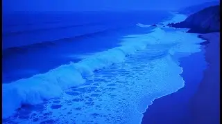 A BEACH ATMOSPHERE THAT CALMS THE MIND🌊😴 Gentle Ocean Waves At Night