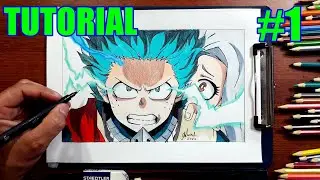 COMO DESENHAR O MIDORIYA 100% One For All - Boku no Hero! - Cómo dibujar anime