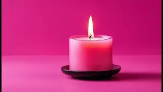 PINK CANDLE BURNING UNTIL END - OVER 8 HOURS 4K