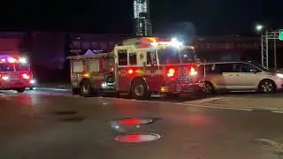 FDNY ENGINE 60, FDNY TOWER LADDER 17 & FDNY BATTALION CHIEF 14 RESPONDING TO A CAR ACCIDENT, BRONX.