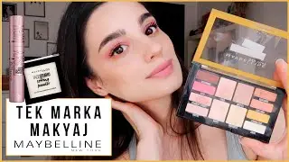 Maybelline Sky High Maskara Deniyorum & Renkli Yaz Makyajı ☀️ #TekMarkaMakyaj