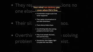 Deep Sense Psychology | 🧠 &ldquo;6 Dark Facts About Overthinking That Will Hit You Hard&rdquo;#overthinking