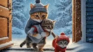 &ldquo;A Mother Cat Saving Her Babies in the Freezing Snow 💔❄️&rdquo;