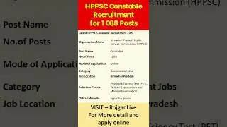 HPPSC Constable Recruitment 2024