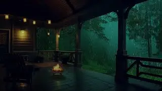 Heavy Rain and Thunderstorm on a Cabin Deck &ndash; Deep Sleep Ambience