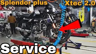 Splendor plus first service full process new video | स्प्लेंडर प्लस की फर्स्ट सर्विस