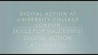 Skills for Successful Digital Action activities