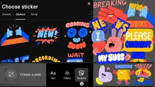 Cool Stickers in Community Posts YouTube (Mobile Only) #shorts #tutorial #tipsandtricks #youtube #yt