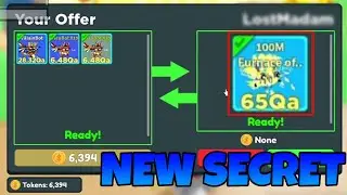 💎🍀 TRADING FOR 100M FURNACE SECRET PET IN CLICKER SIMULATOR