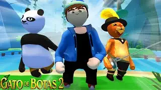 AJUDEI o GATO DE BOTAS ENCONTRAR sua ESPADA na MASSINHA DE MODELAR HUMAN FALL FLAT !