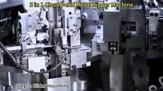 5 in 1 Closed end Metal Zipper machine with packaging mc - HTD Machinery