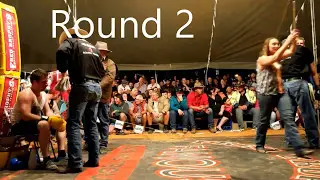 Scott Crawford fights local - Outback Fight Club - Birdsville 2015