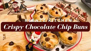 Chocolate Chip Buns | Easy Christmas Dessert Recipe | Simple Snack | Homemade Brioche Style Buns
