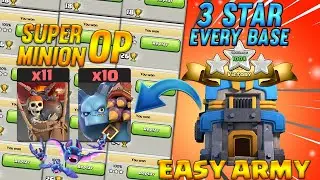 New Super Minion Army 2021 || TH 12 Super Minion With Bat Spell || Easy 3 Star || Clash of Clans