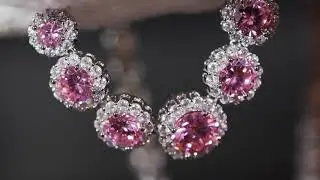 Tennis Chain | Pink Diamond Tennis Chain | Ruby Tennis Chain | Womens Diamond Tennis Necklace