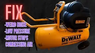 How to Fix DeWalt Oil Free Compressor Not Reaching Full Air Pressure - How To Change Belt