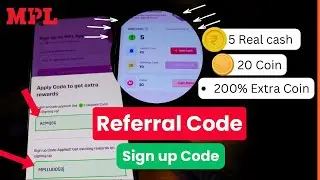MPL Referral Code 2023 | (100% Working✅) MPL referral code and sign up code