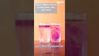 Diffusion of colour in water and salt water