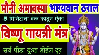 मौनी अमावस्या भाग्यवान ठराल ऐका विष्णू गायत्री मंत्र 108 वेळा, vishnu mantra 108 times, vishnu stuti