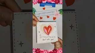 Handmade Heart design Card #diy #youtubeshorts #ytshorts