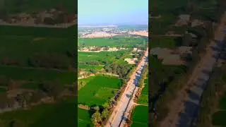 lush green beautiful village of Pakistan view from above by 4k drone videos