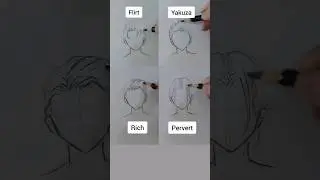 How to draw hair for anime boy (Pt 3 | Bad boys) #howtodraw #draw #animehair