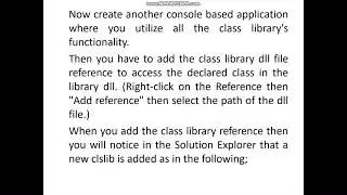 Creating and Accessing Class Component Library (.DLL)